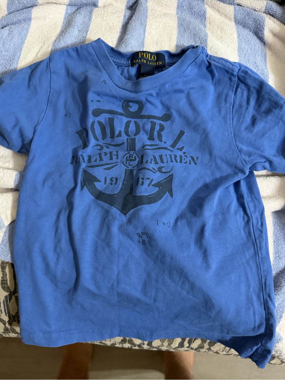 Polo by Ralph Lauren Size 3t Boys' Blue Anchor Graphic Tee